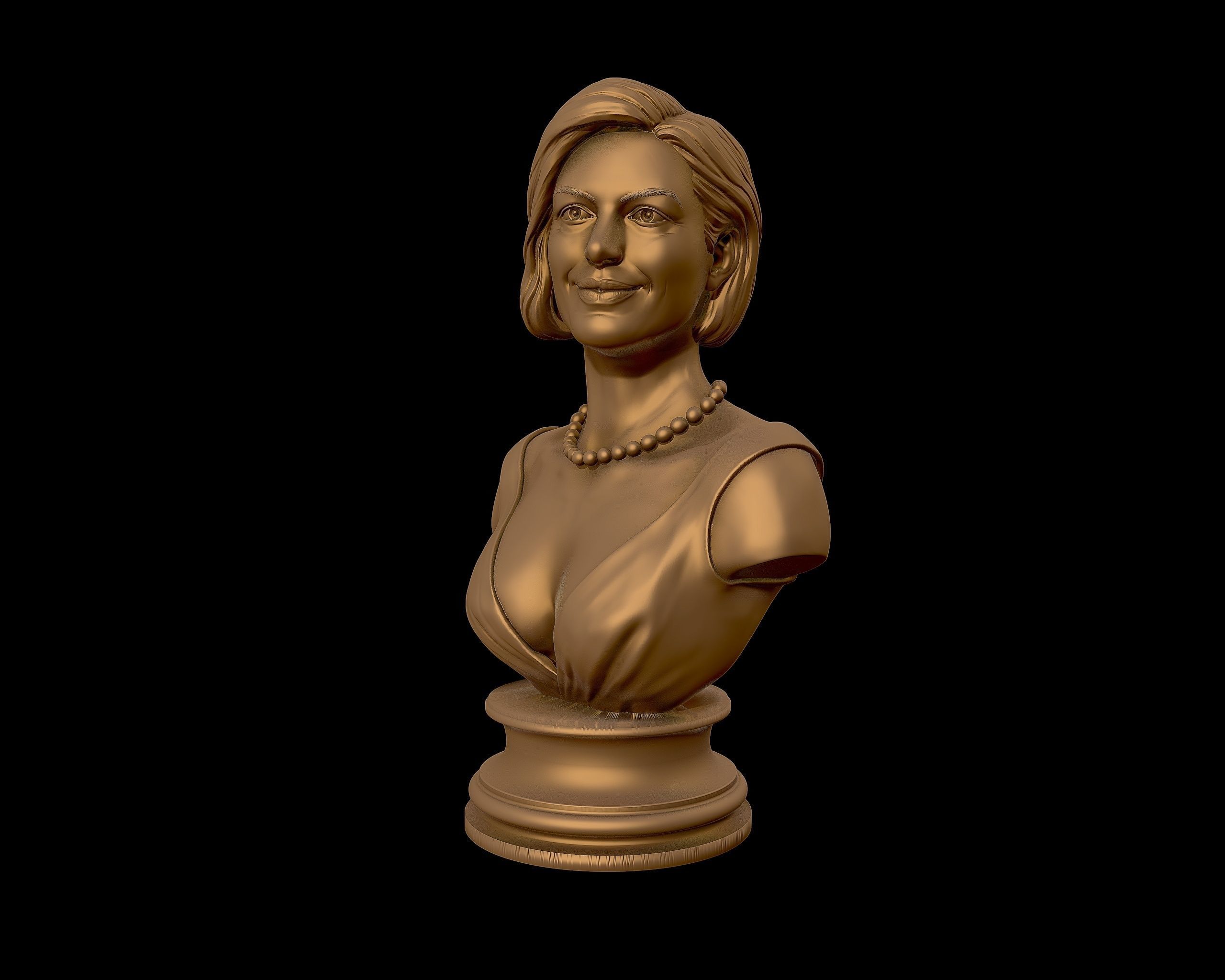 Anne Hathaway 3D Portrait Sculpture 3D print model_14