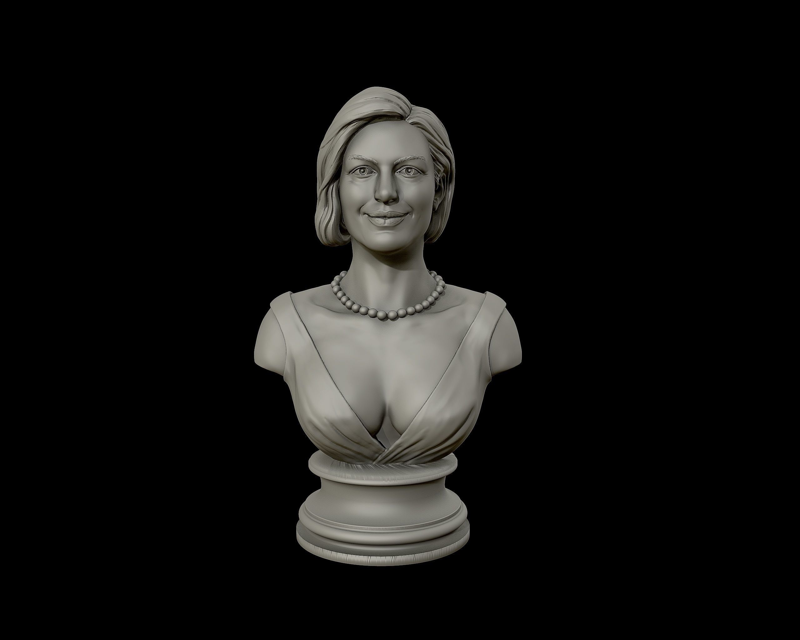 Anne Hathaway 3D Portrait Sculpture 3D print model_23