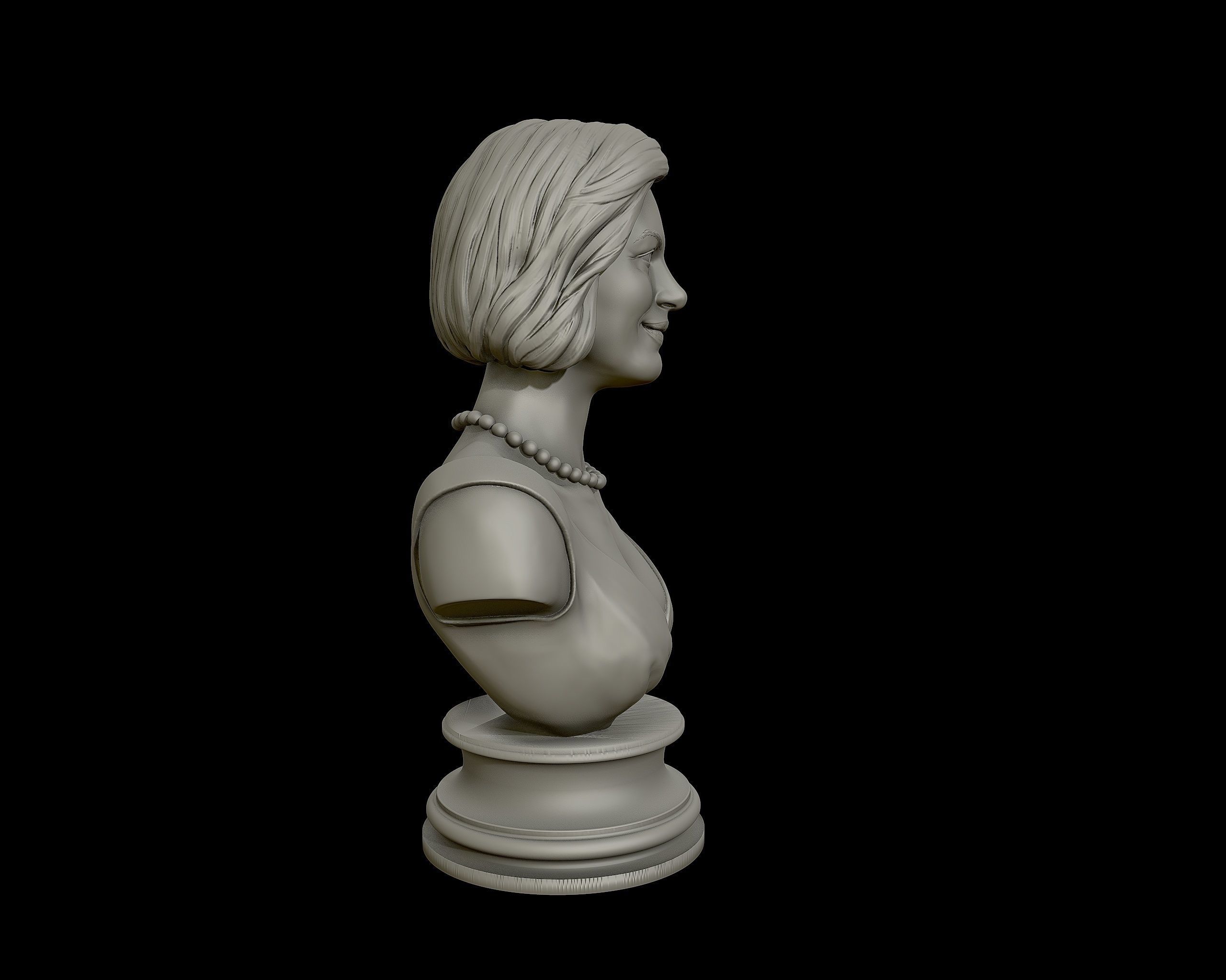 Anne Hathaway 3D Portrait Sculpture 3D print model_28