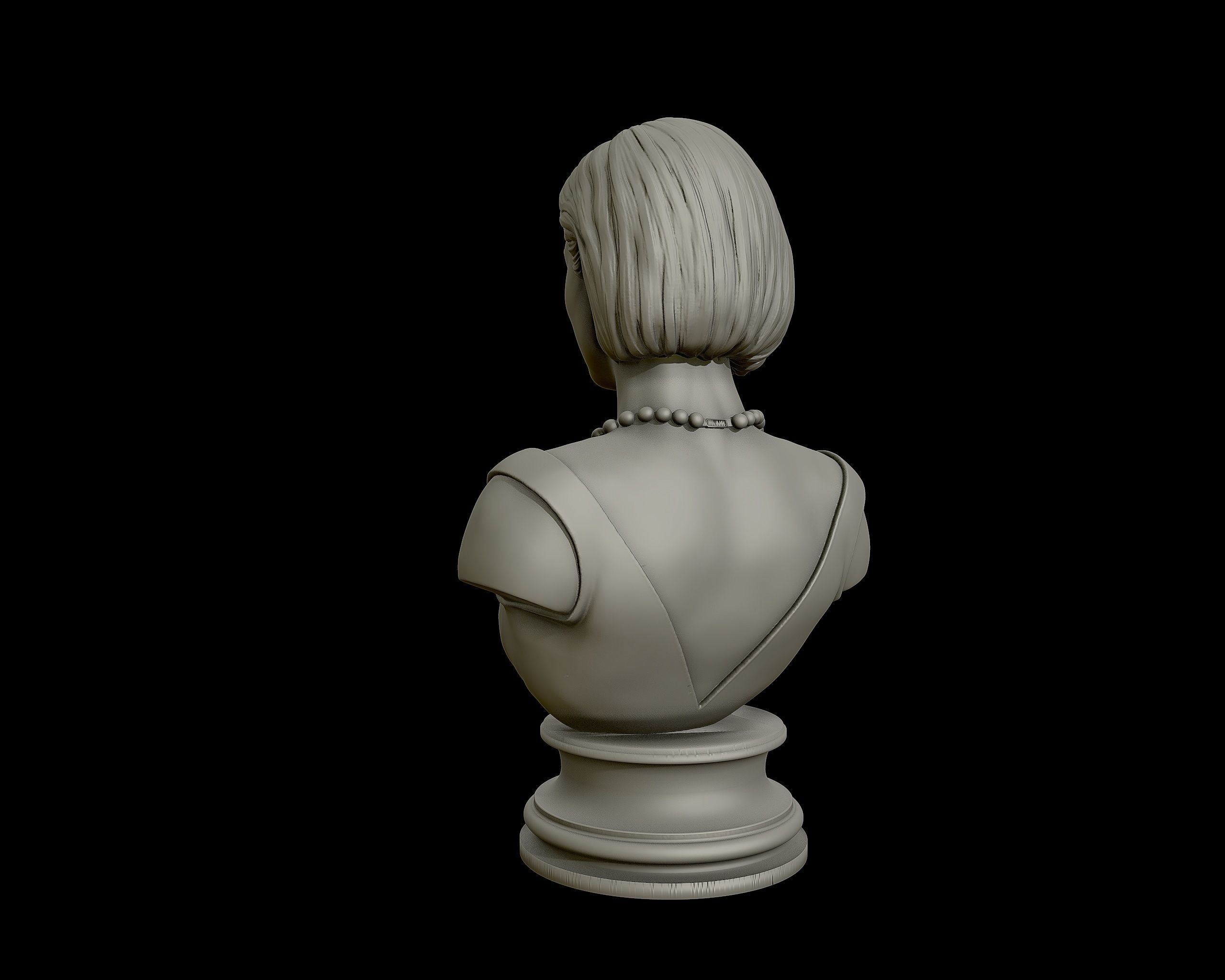 Anne Hathaway 3D Portrait Sculpture 3D print model_27