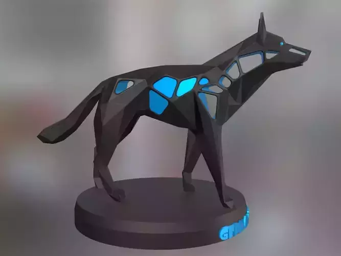 Voronoi German Shepherd Pose