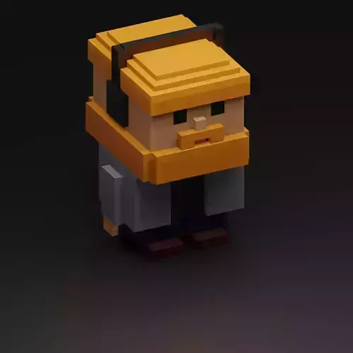 cool character listening too music