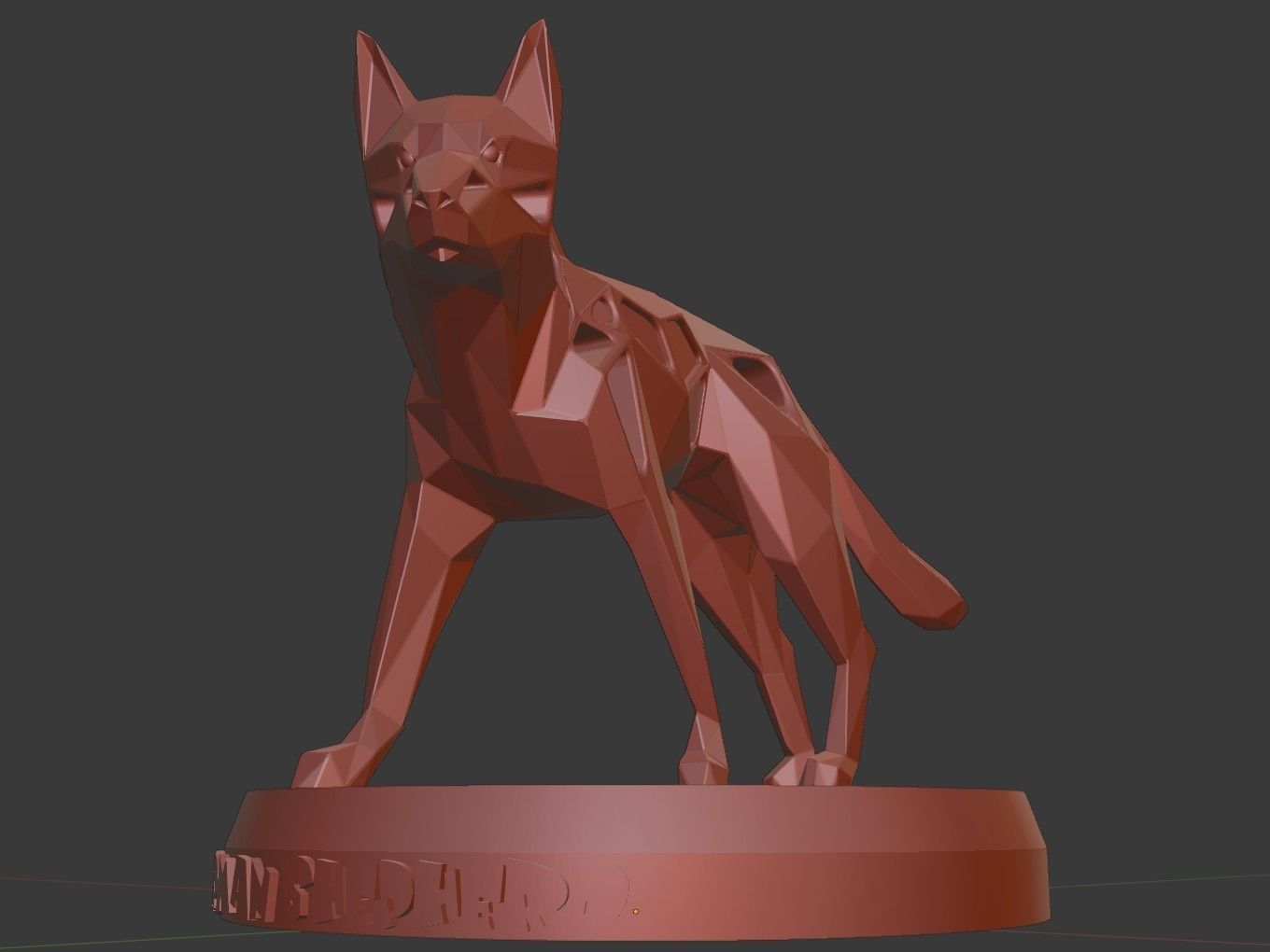 Voronoi German Shepherd Green Hunter 3D print model_11
