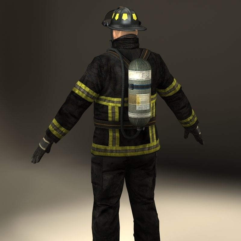 Fireman Rig 3D model rigged | CGTrader