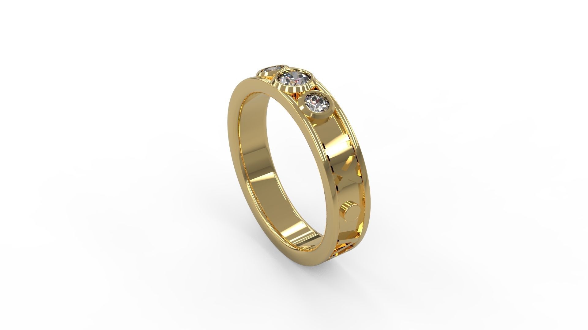 Man Band Ring 22 3D print model_1