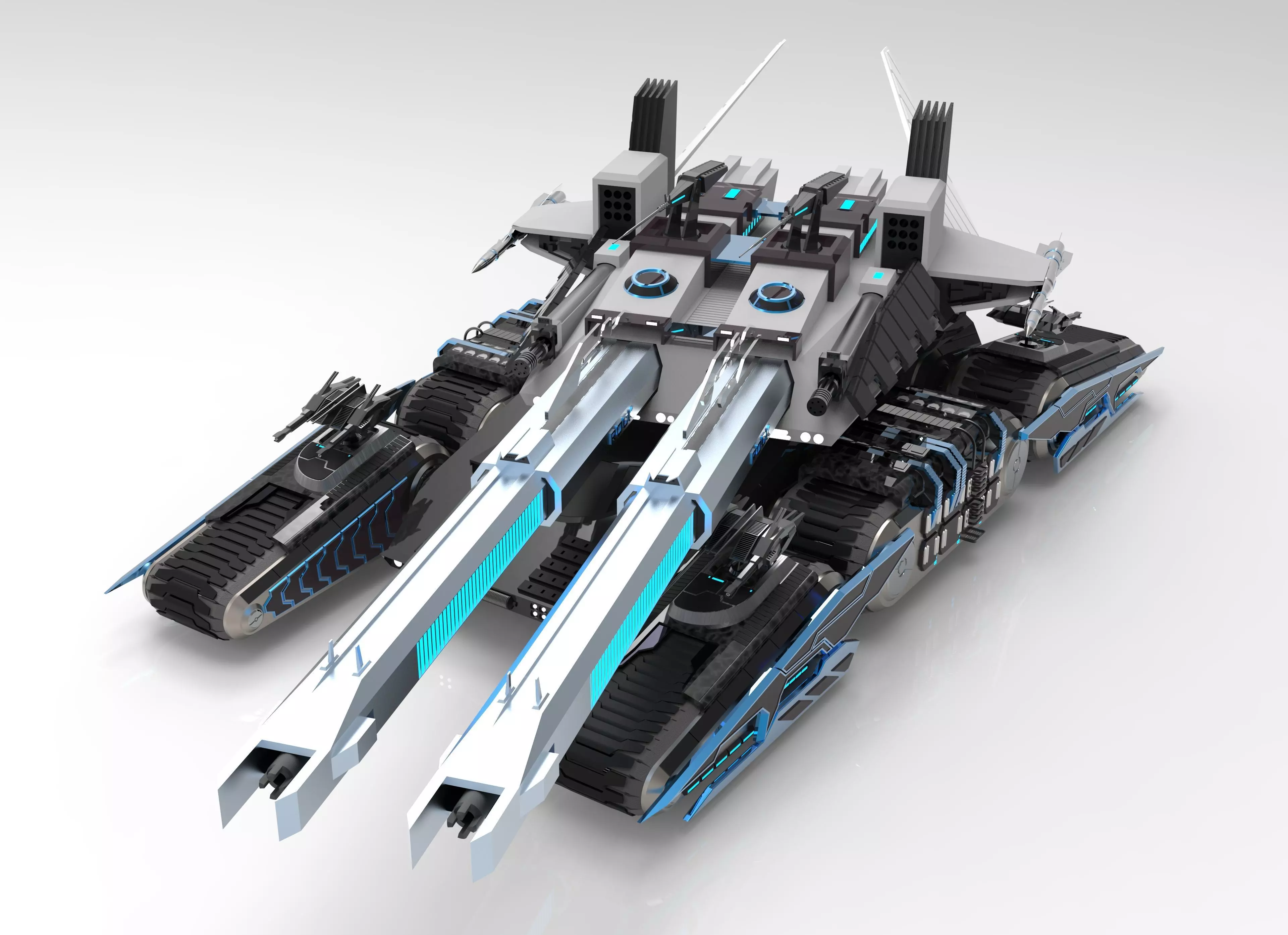 M98A3 Behemoth Super Heavy Tank 3D model_0