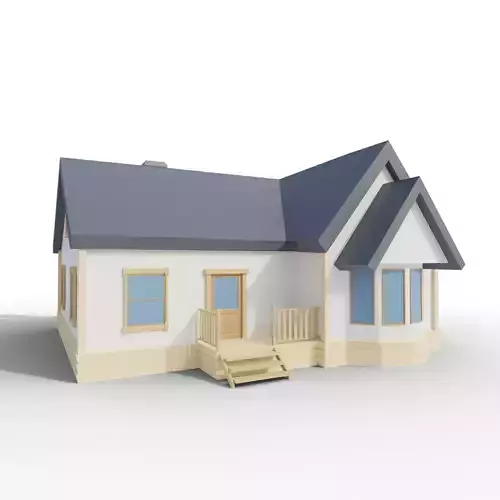 Low Poly House Free low-poly 3D model