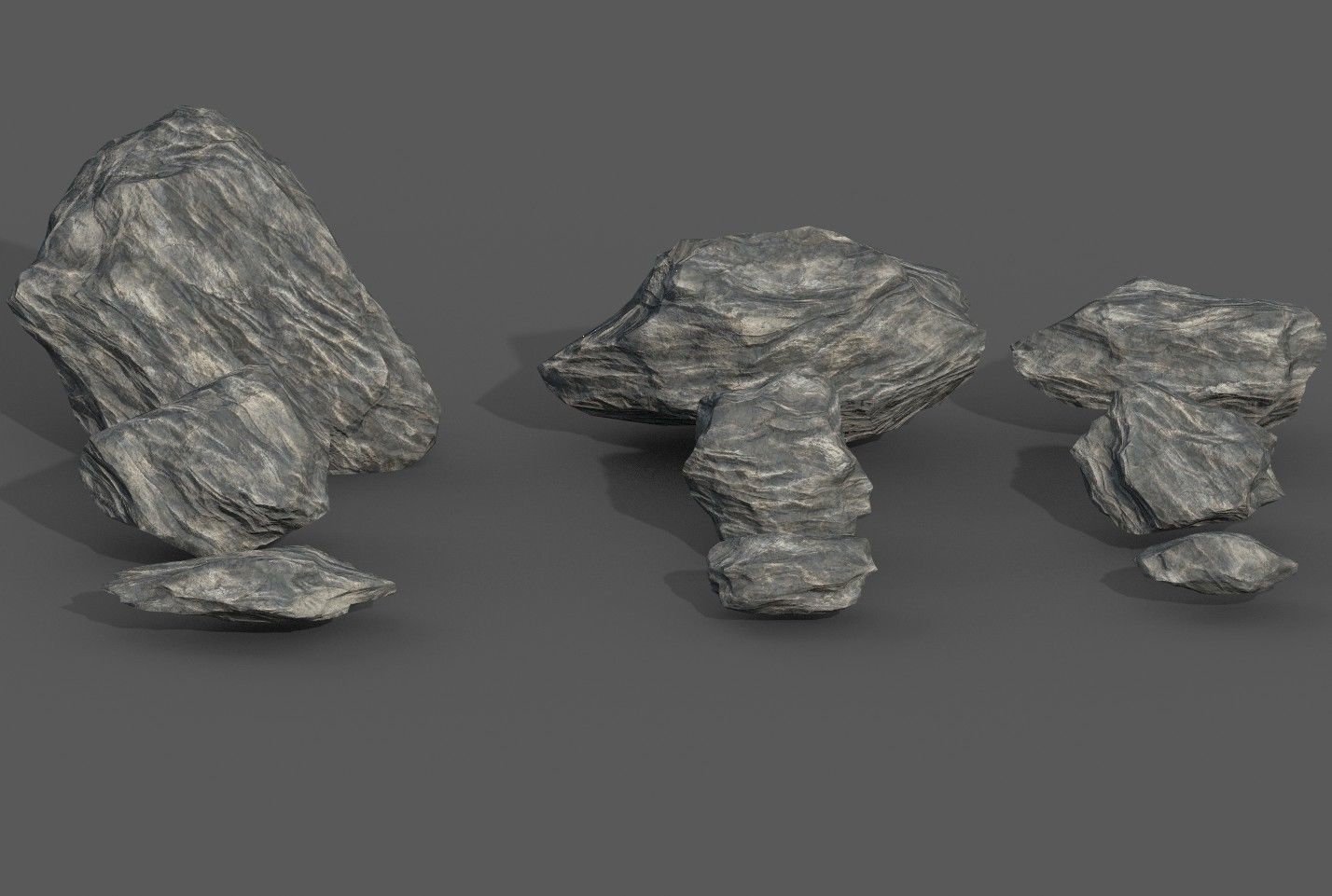 Rocks pack 1 Low-poly 3D model_7
