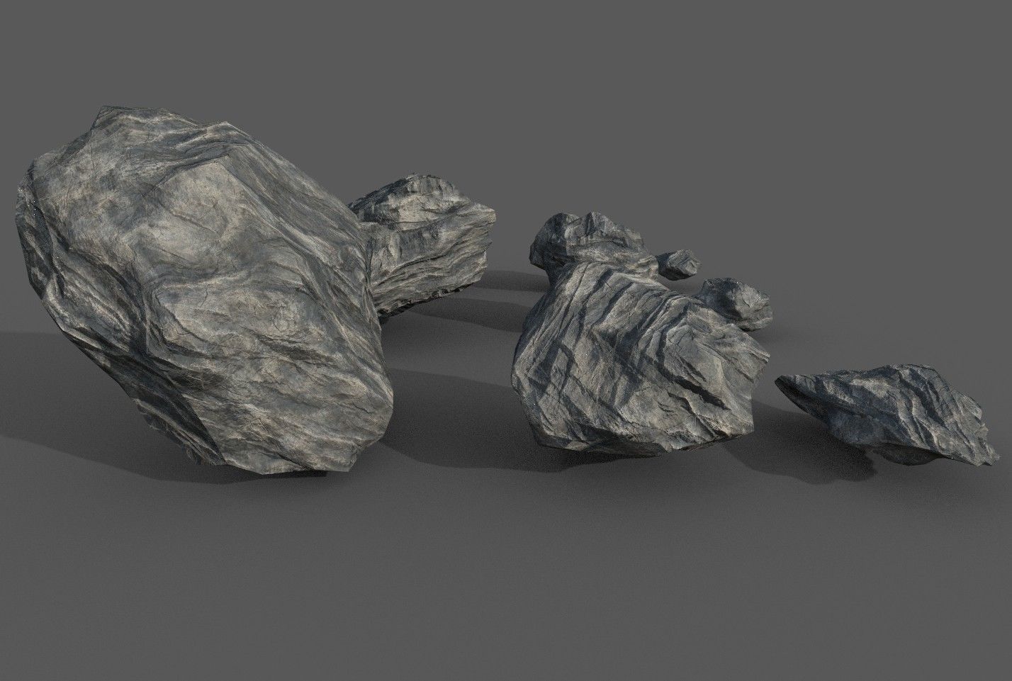 Rocks pack 1 Low-poly 3D model_5
