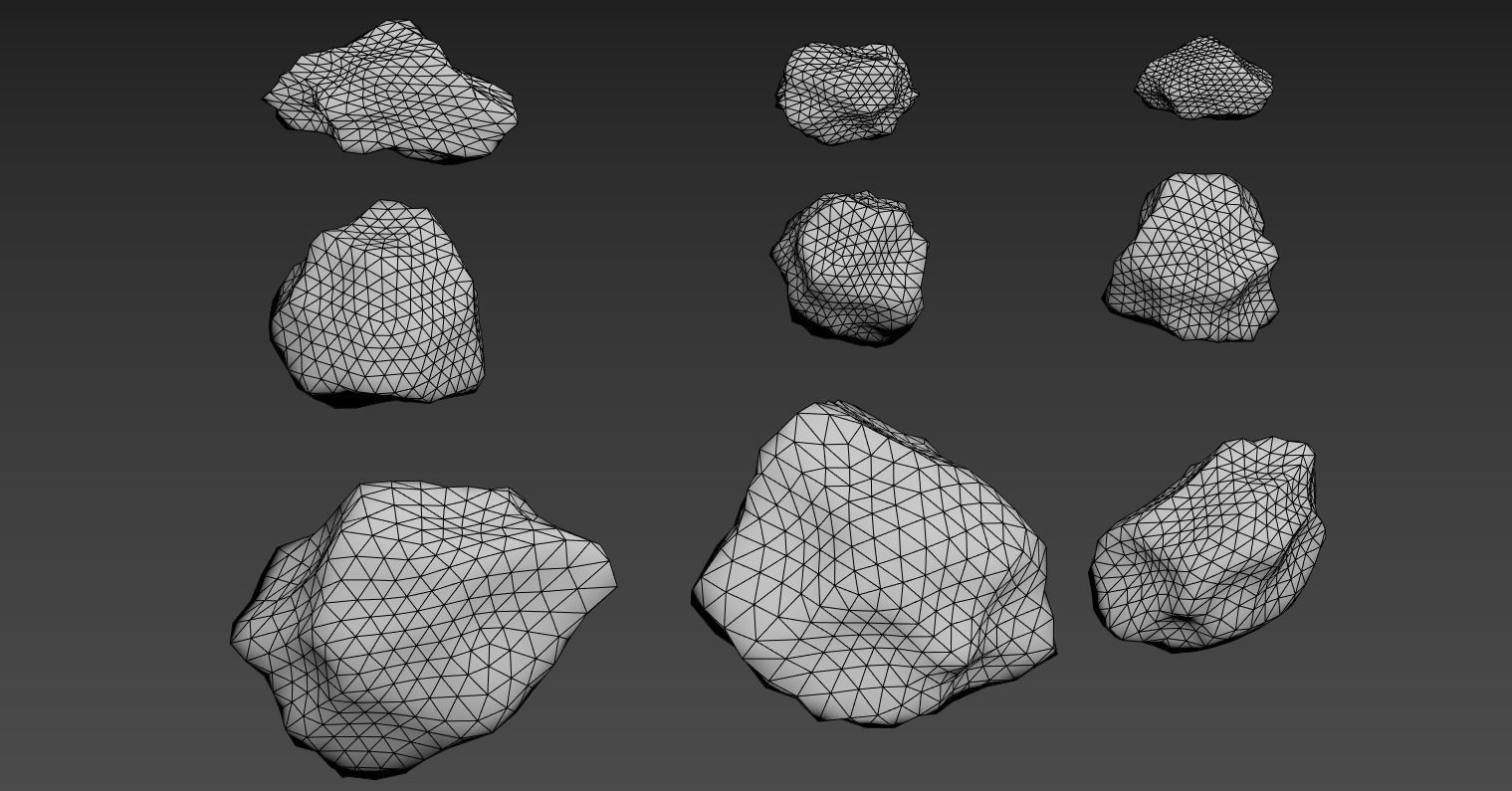 Rocks pack 1 Low-poly 3D model_14
