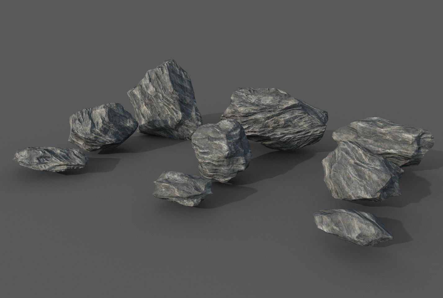 Rocks pack 1 Low-poly 3D model_1