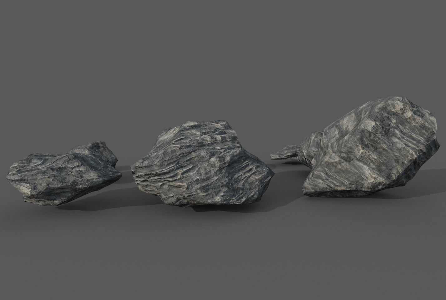 Rocks pack 1 Low-poly 3D model_4
