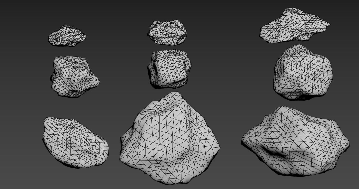 Rocks pack 1 Low-poly 3D model_12