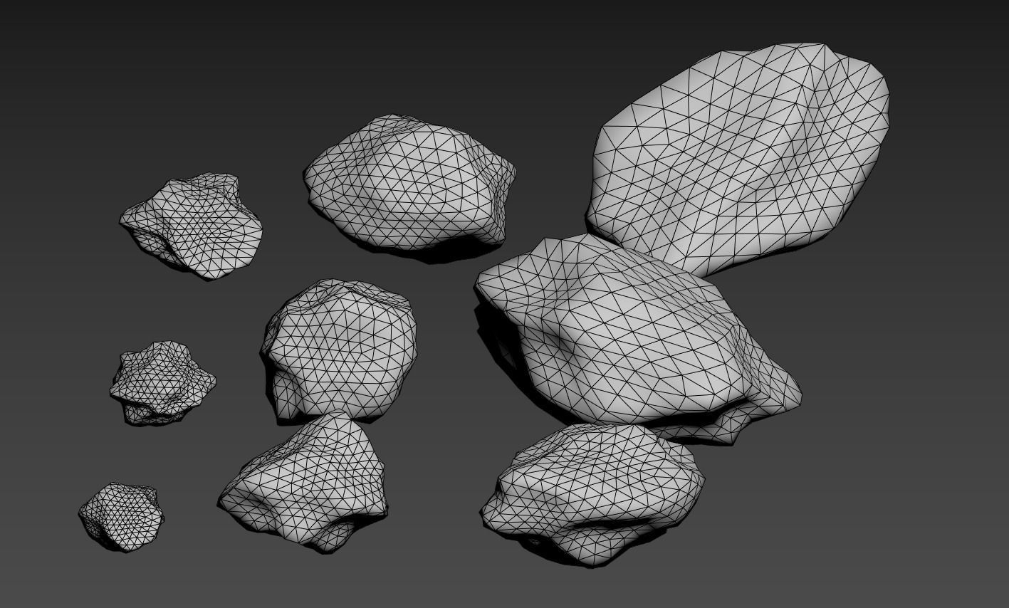 Rocks pack 1 Low-poly 3D model_11
