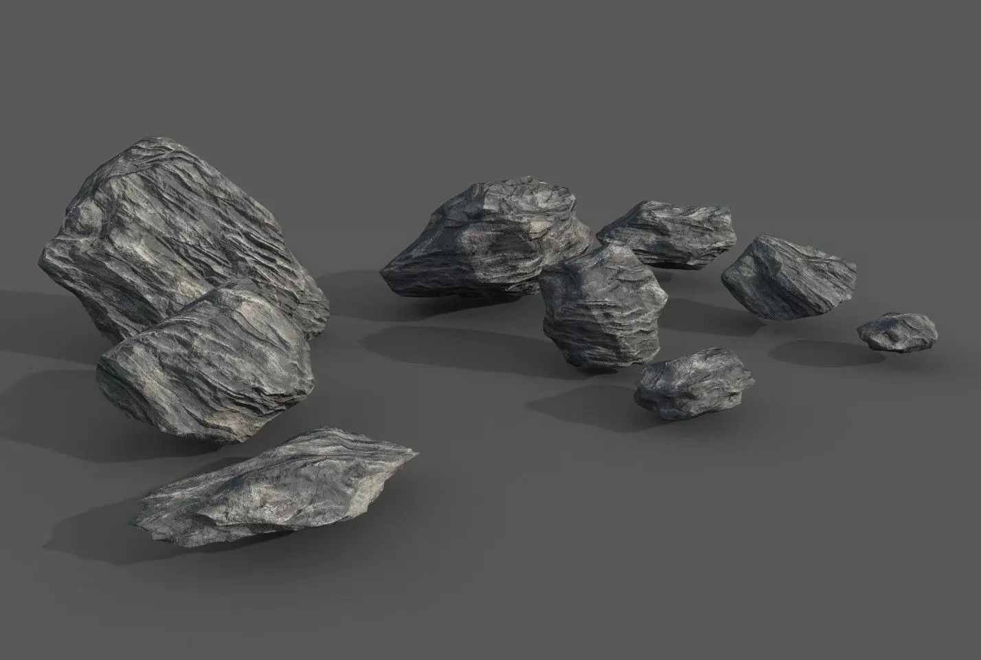Rocks pack 1 Low-poly 3D model_0