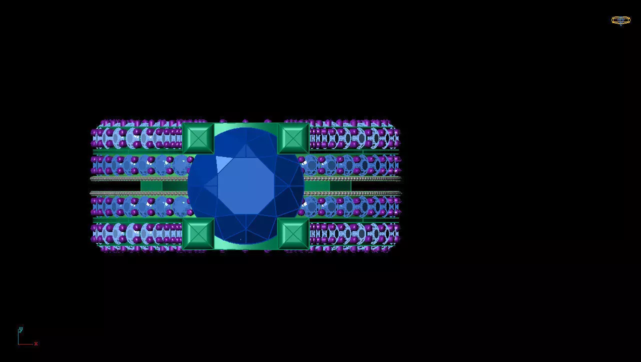 Ring Studded with Stones 3D print model_0