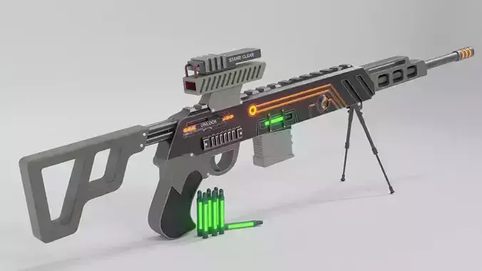 Concept Sniper Rifle Free 3D model
