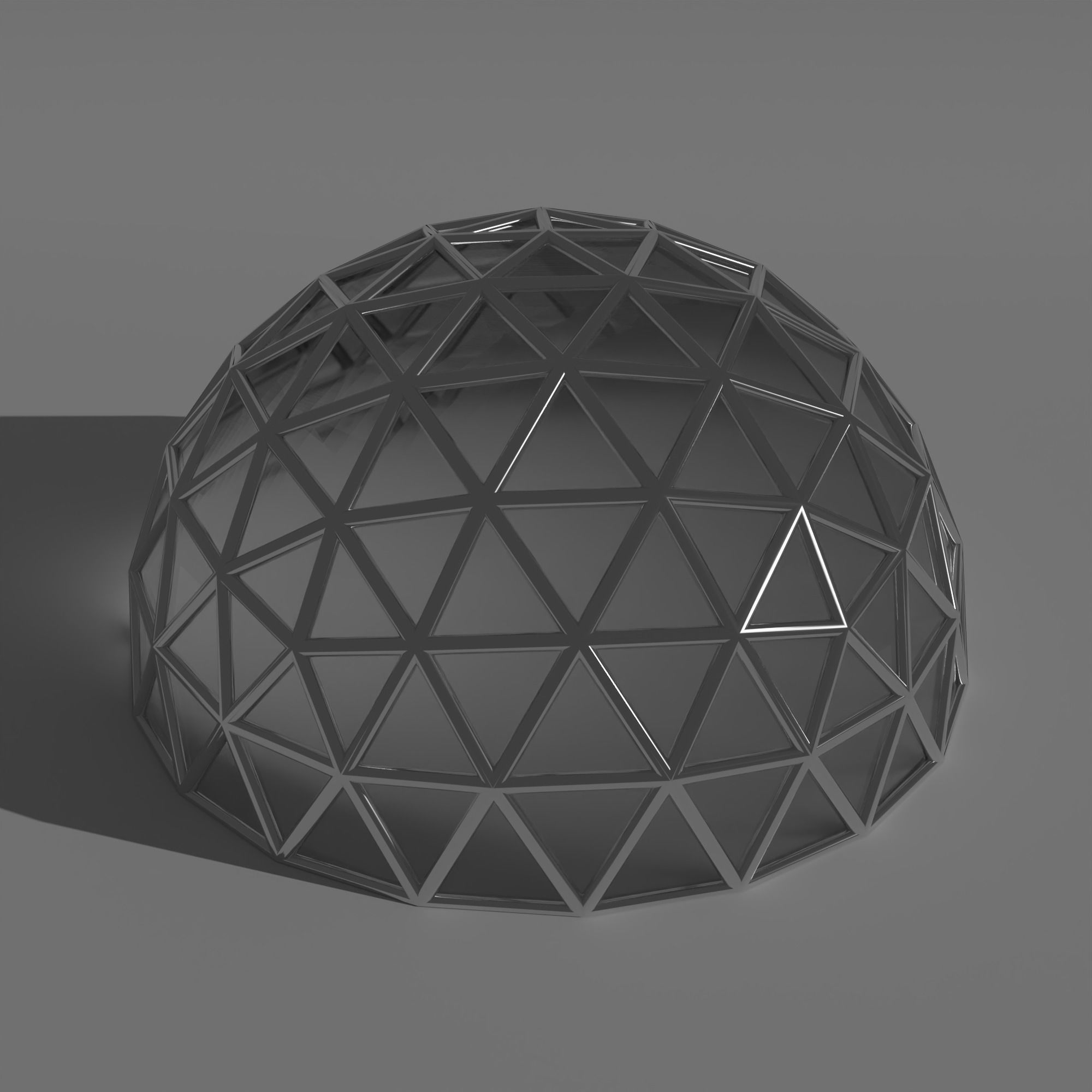 Geodesic Dome Low-poly 3D model_3
