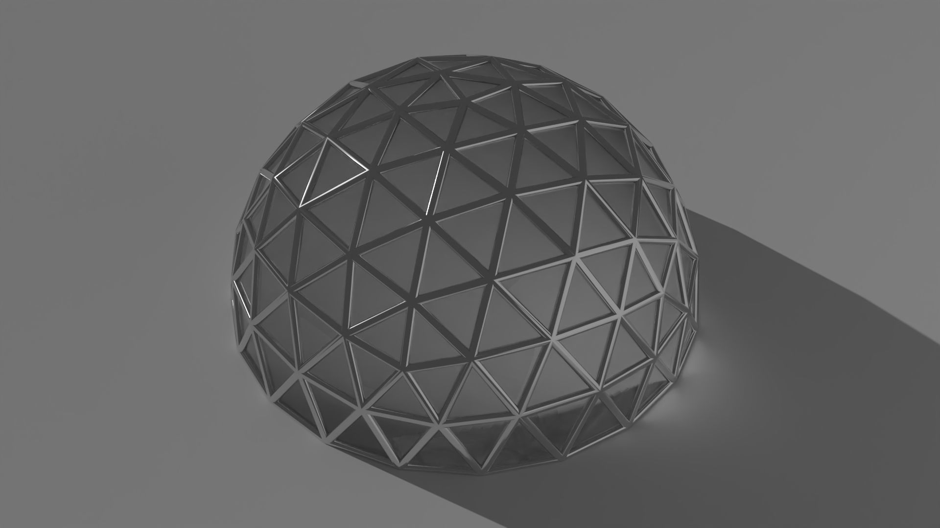 Geodesic Dome Low-poly 3D model_2