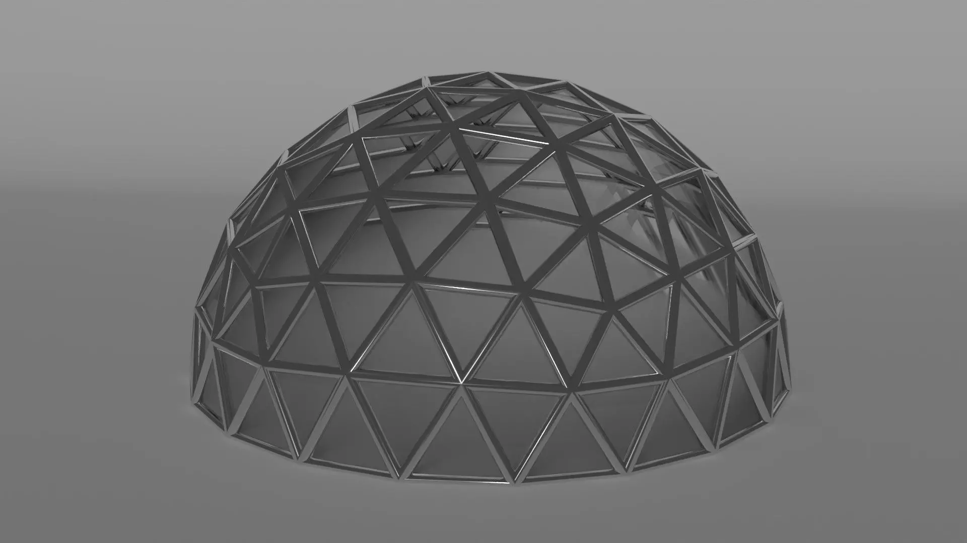 Geodesic Dome Low-poly 3D model_0