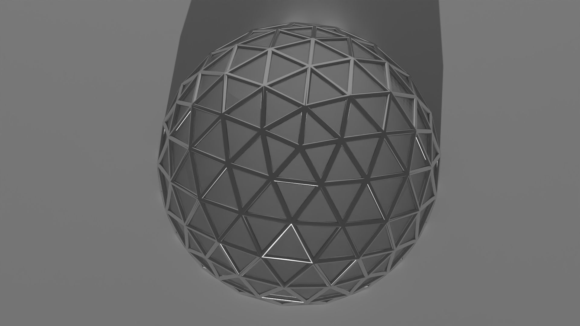Geodesic Dome Low-poly 3D model_1