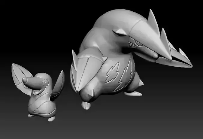 Pokemon Drilbur and Excadrill