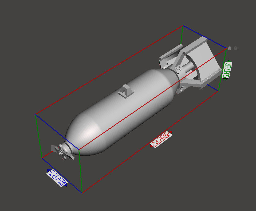 US GP BOMB AN-M30A1 100LB 1-48 3D print model_4