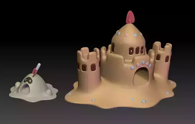 Pokemon Sandygast and Palossand