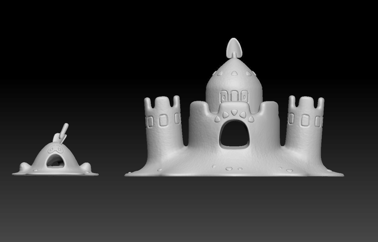 Pokemon Sandygast and Palossand 3D print model_1