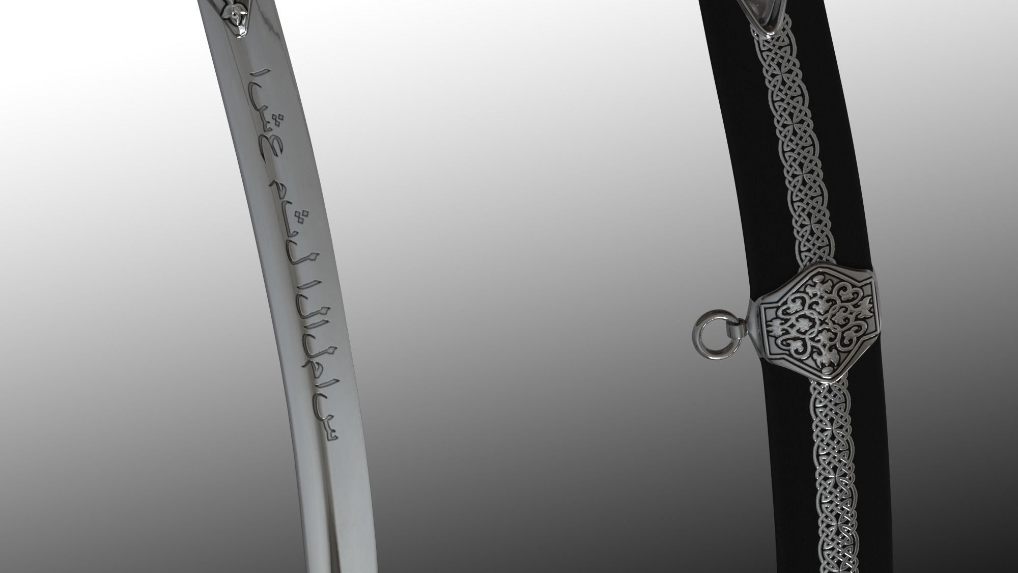 Arab weapons Low-poly 3D model_9