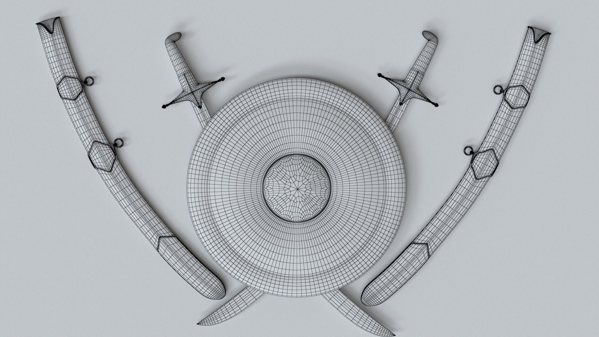Arab weapons Low-poly 3D model_10