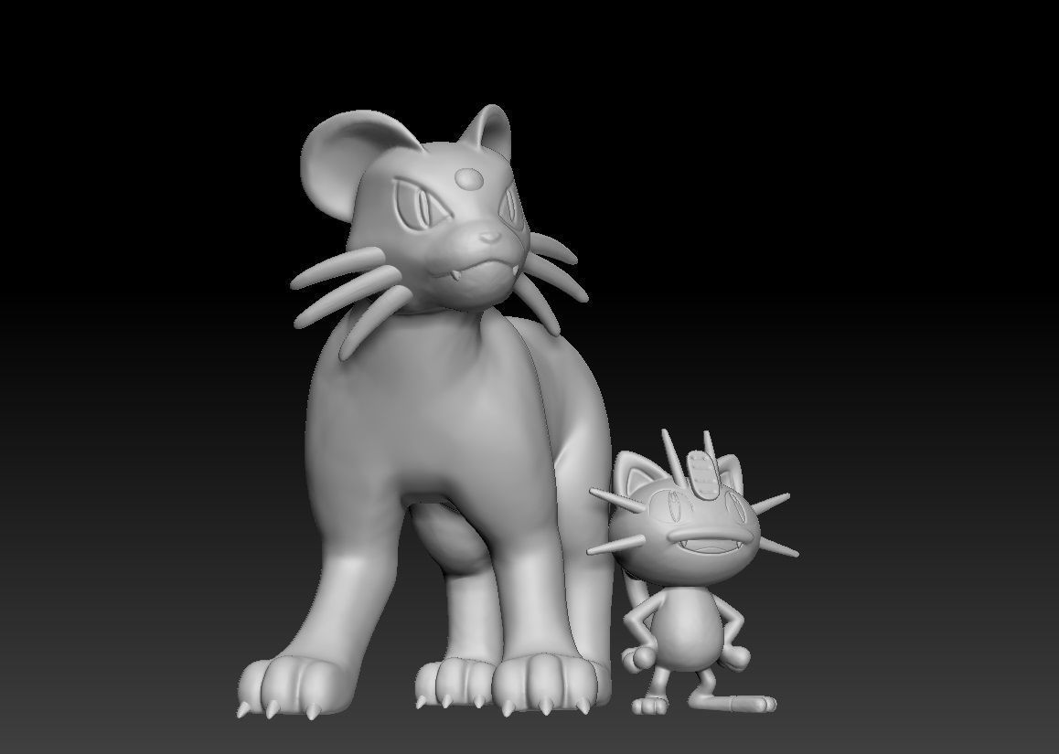 Pokemon Meowth and Persian 3D print model_2