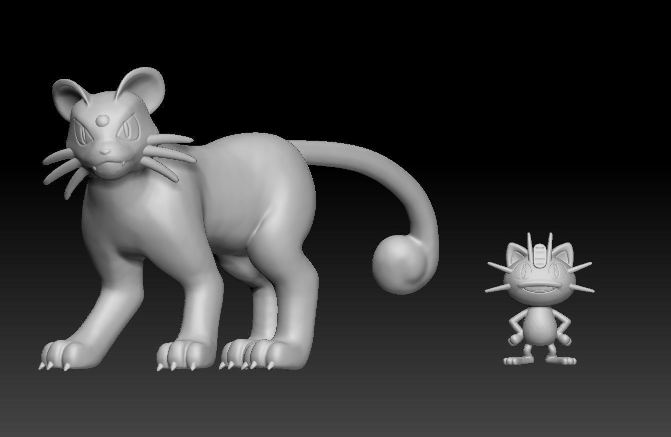 Pokemon Meowth and Persian 3D print model_1
