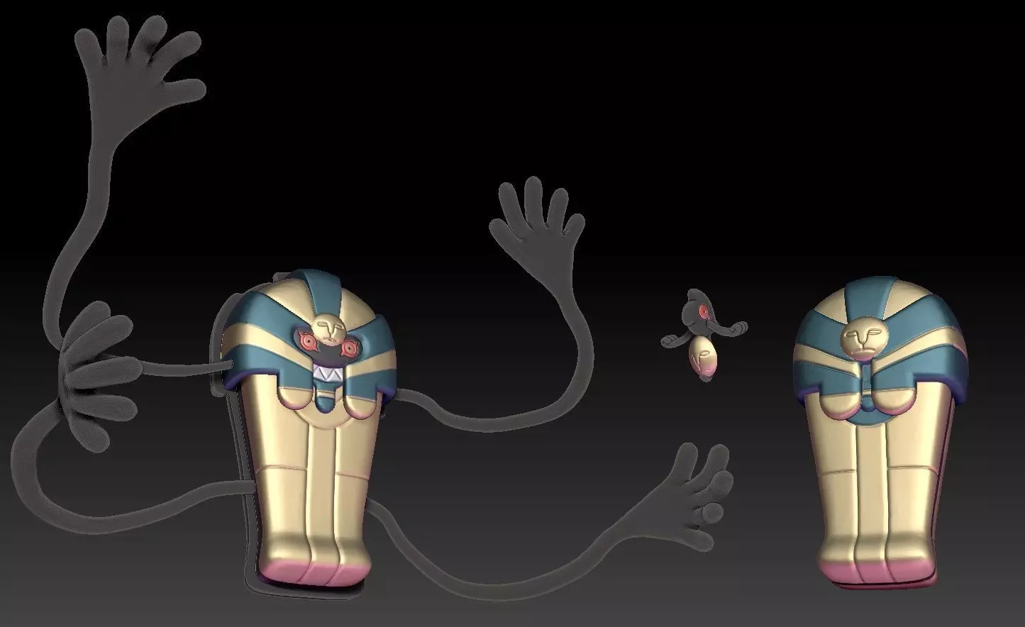 Pokemon Yamask and Cofagrigus 3D print model