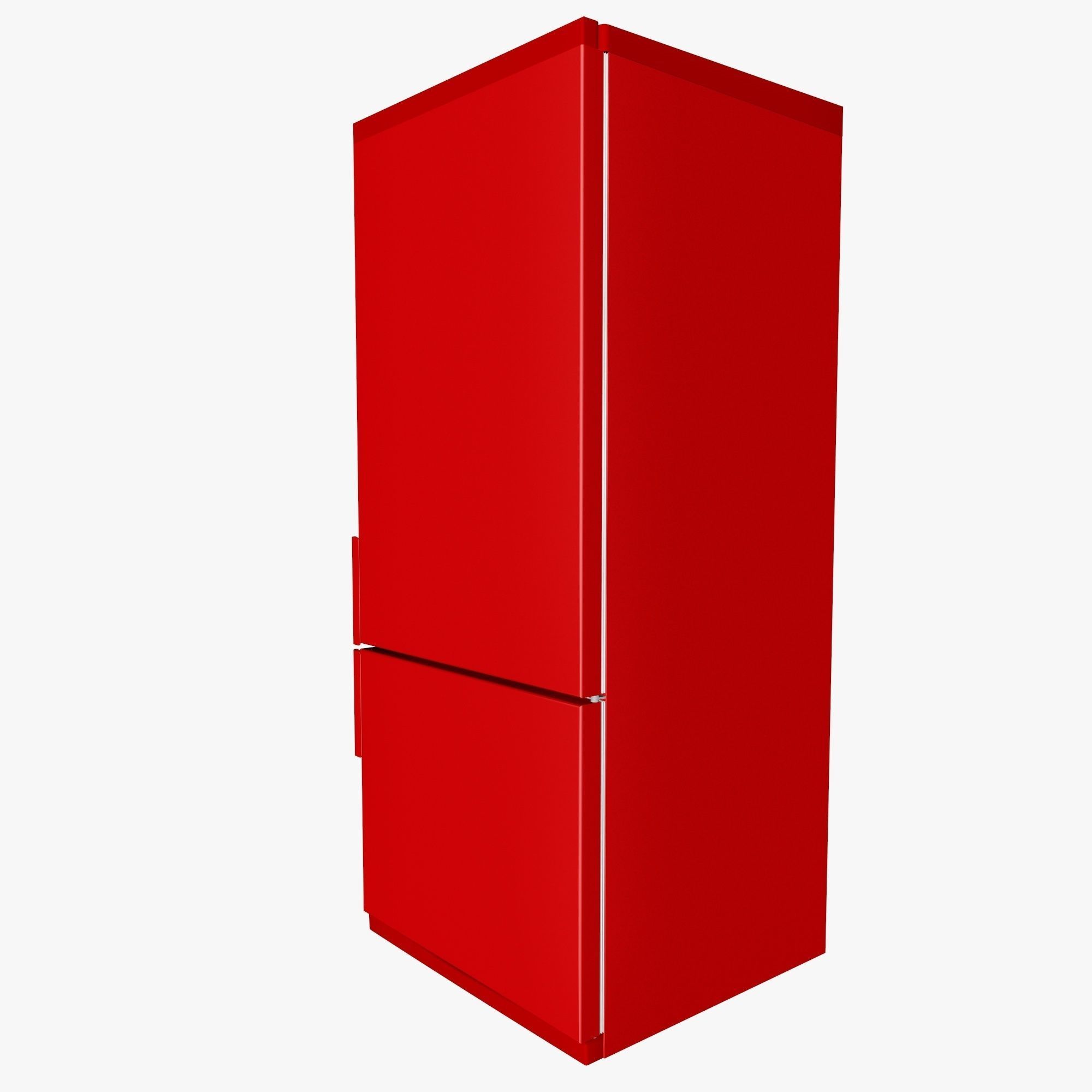 Red Fridge 3D model_5