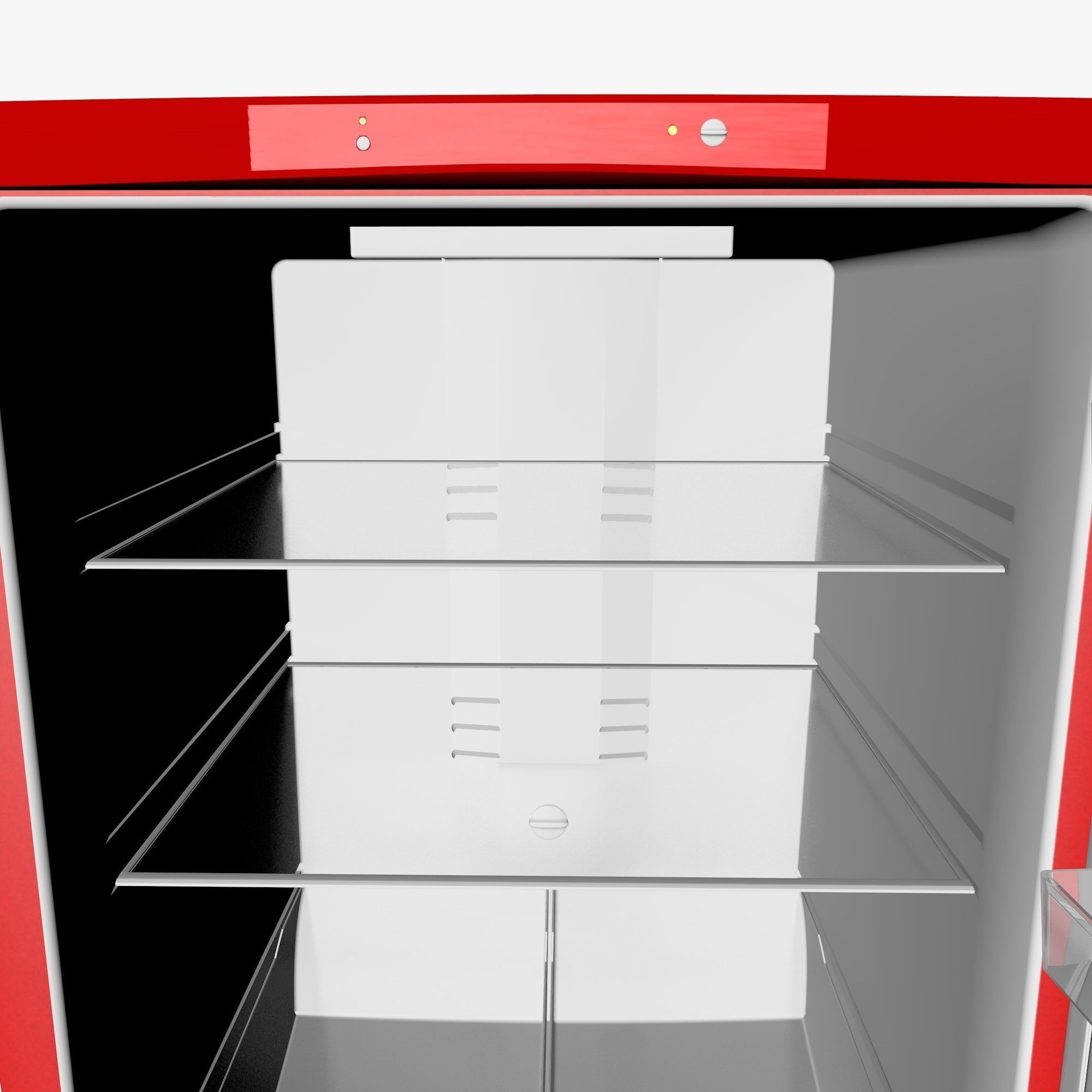 Red Fridge 3D model_4