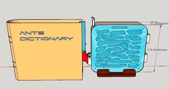 Formicarium Ant Farm Book Model with Natural Pattern 3D print model