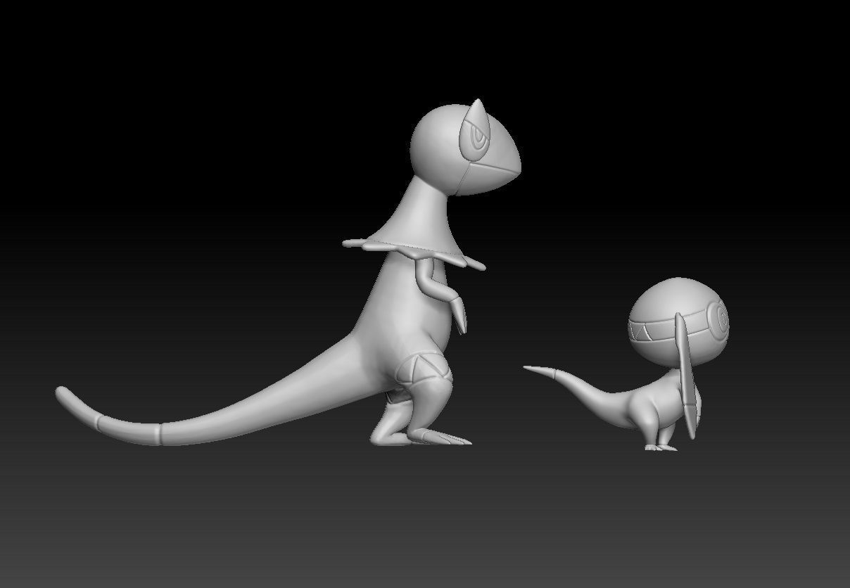 Pokemon Helioptile and Heliolisk 3D print model_2