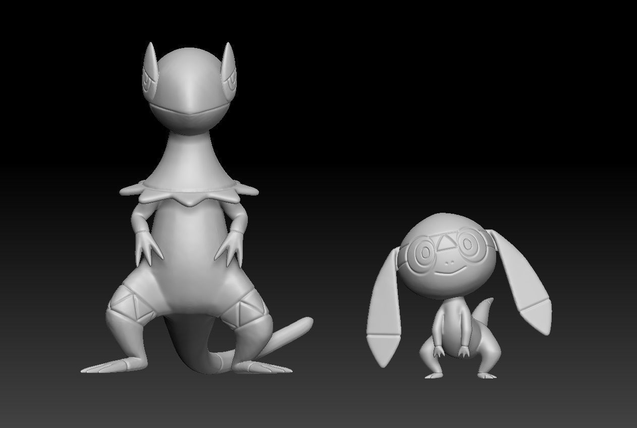 Pokemon Helioptile and Heliolisk 3D print model_1