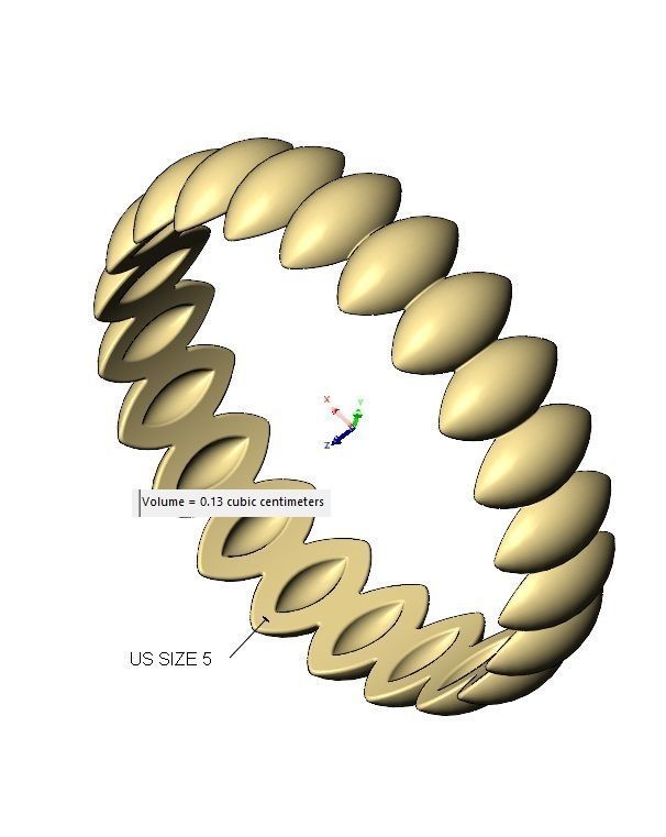 Seed shaped motif band size 5to11 3D print model_17