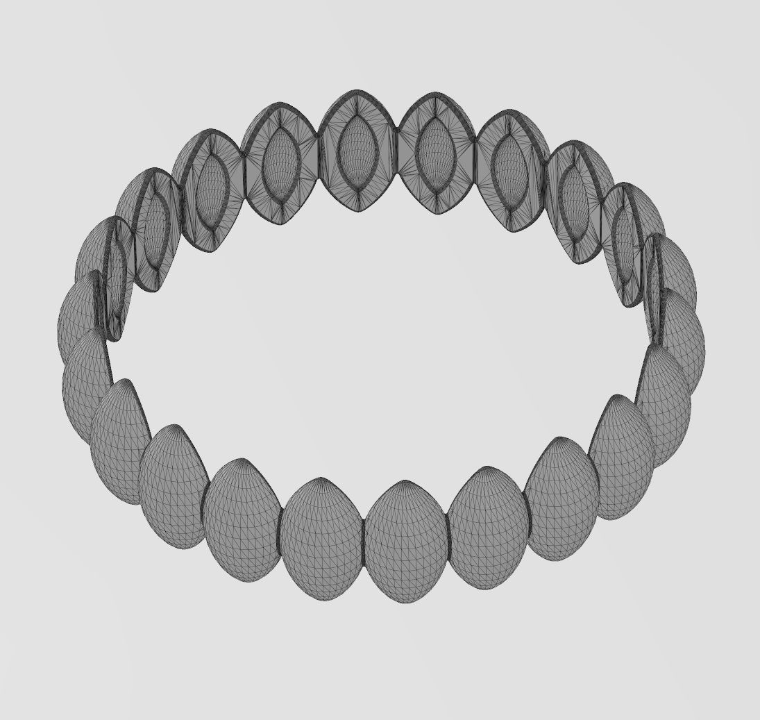 Seed shaped motif band size 5to11 3D print model_15