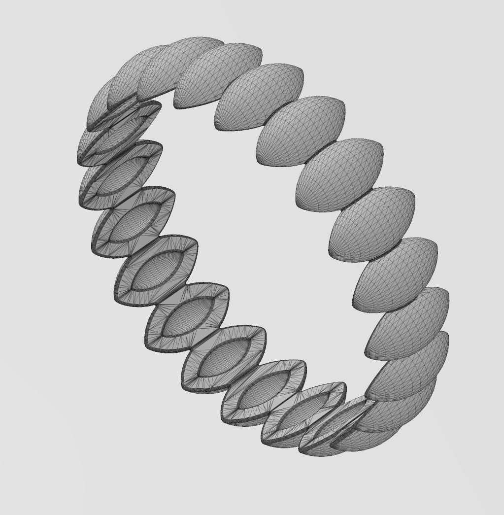 Seed shaped motif band size 5to11 3D print model_14