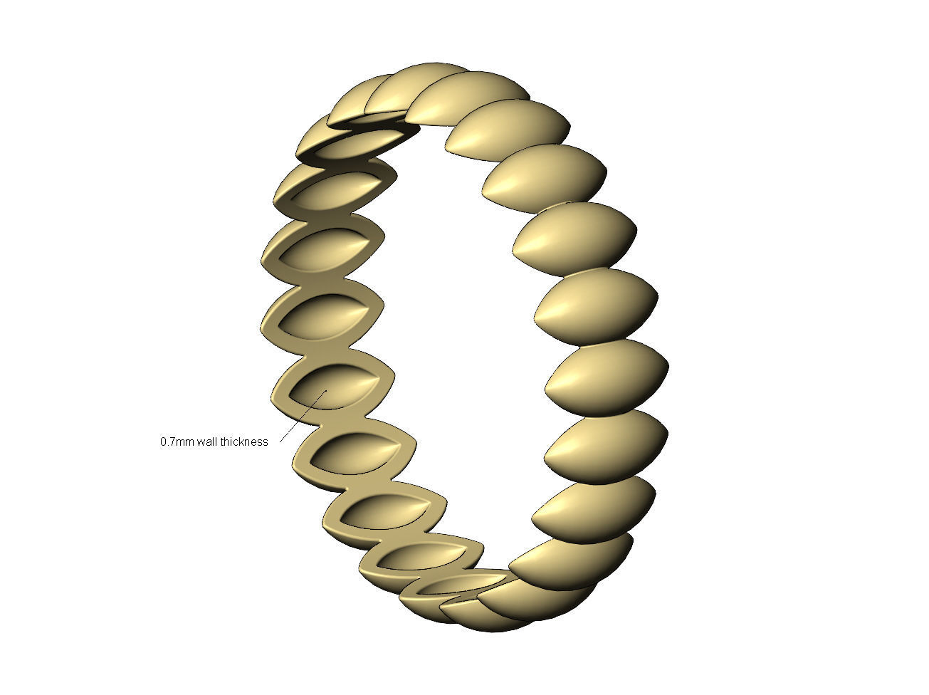 Seed shaped motif band size 5to11 3D print model_6