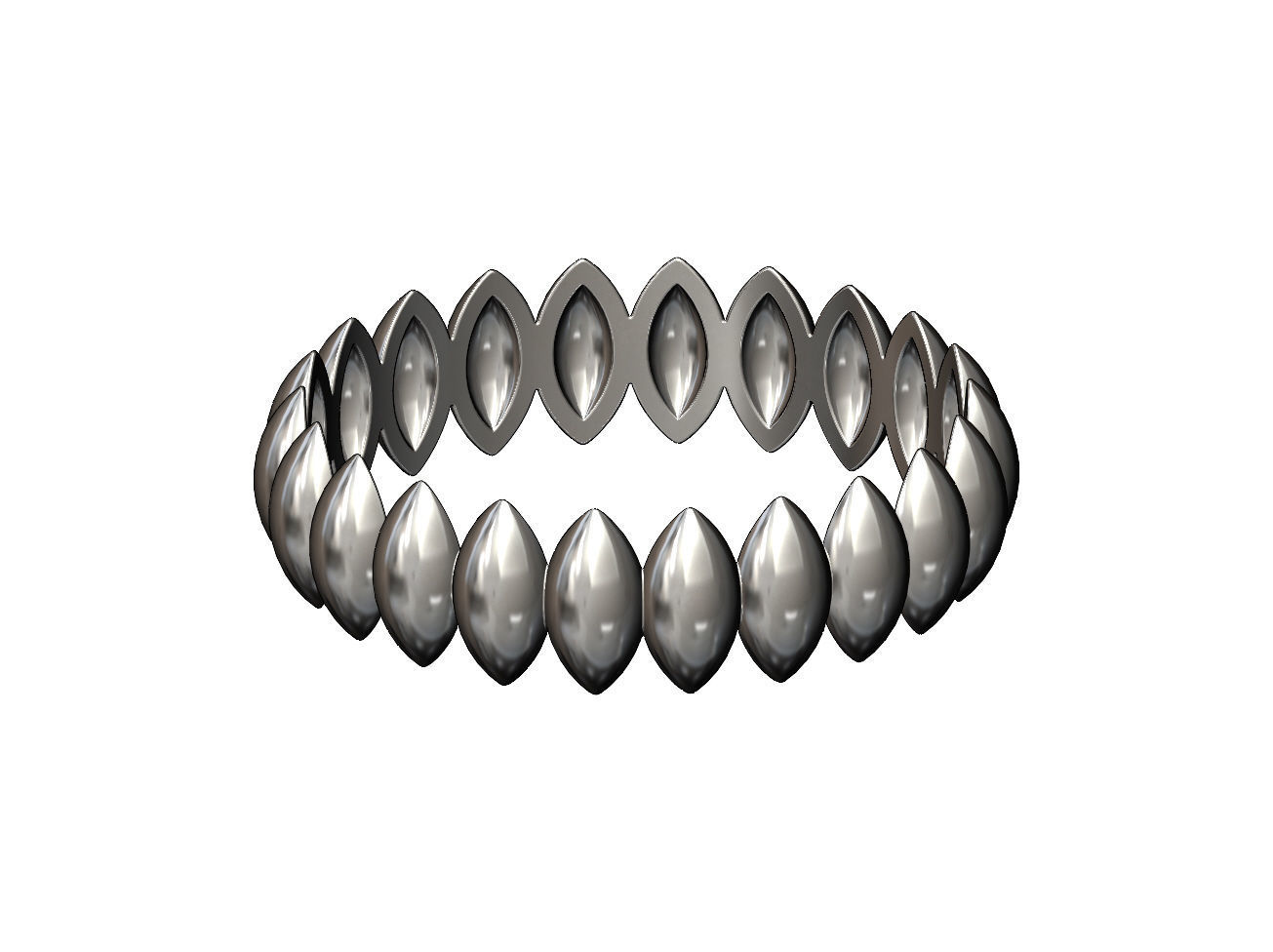 Seed shaped motif band size 5to11 3D print model_10