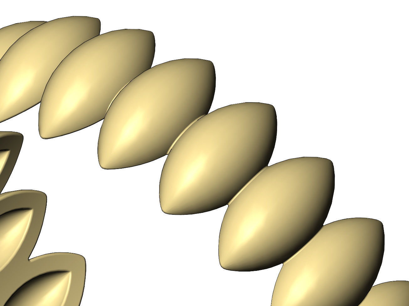 Seed shaped motif band size 5to11 3D print model_7