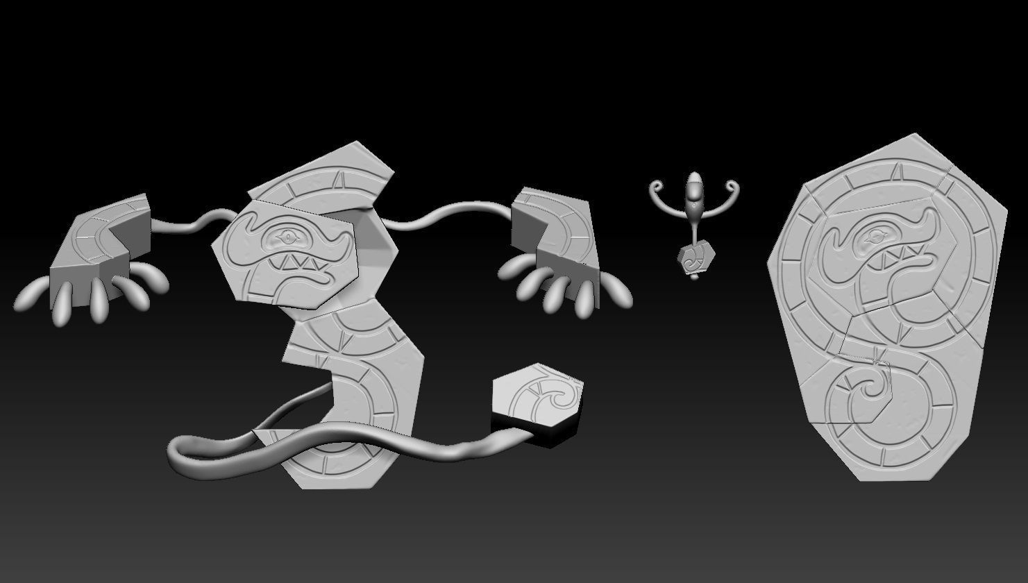 Pokemon Galarian Yamask and Runerigus 3D print model_1