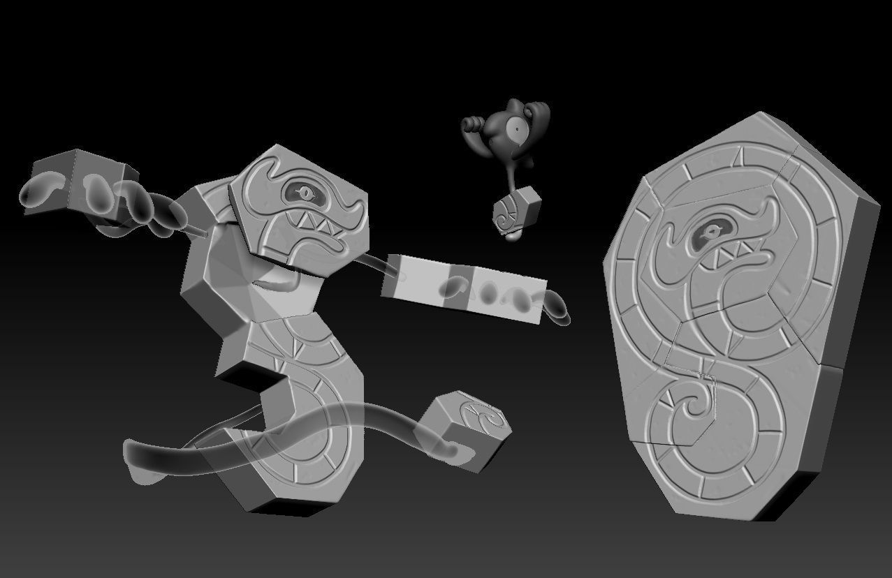 Pokemon Galarian Yamask and Runerigus 3D print model_3