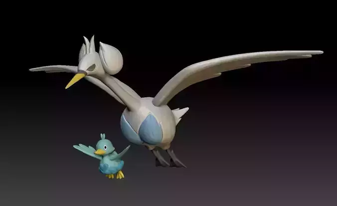 Pokemon Ducklett and Swanna