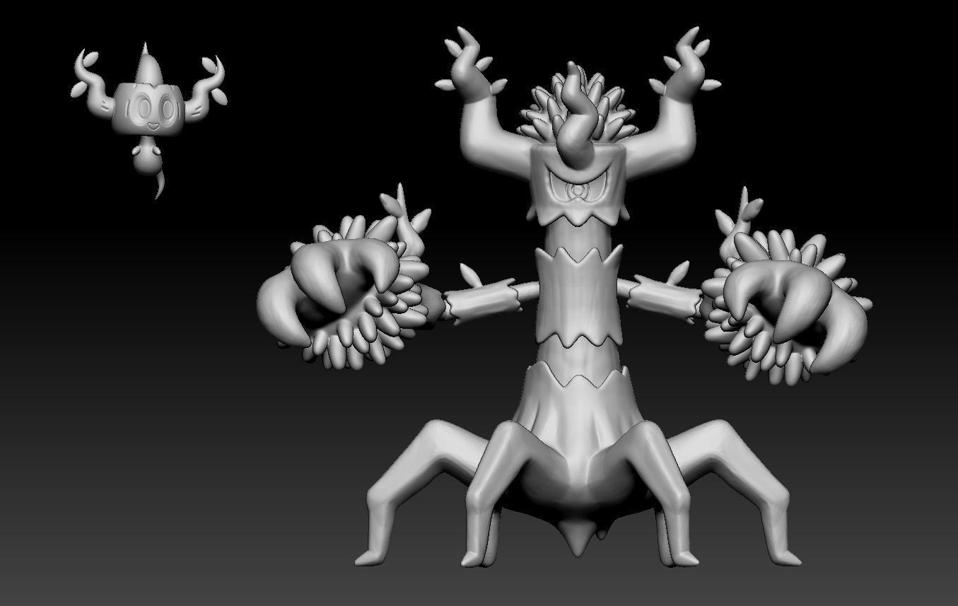 Pokemon Phantump and Trevenant 3D print model_1