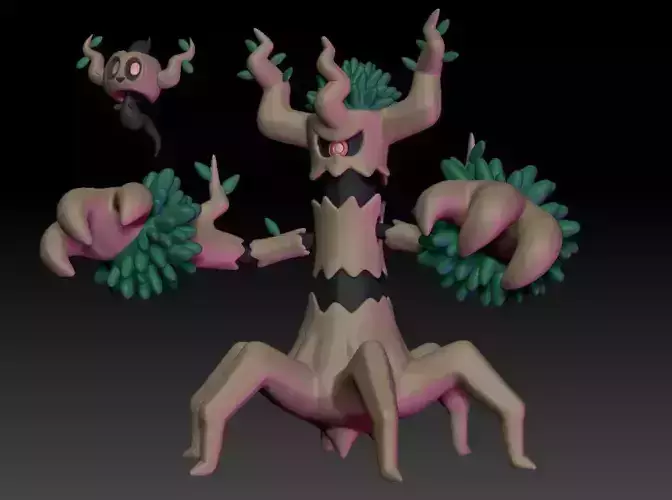 Pokemon Phantump and Trevenant